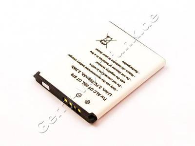 Akku Alcatel OT 979, Li-ion, 3,7V, 900mAh, 3,3Wh