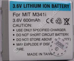 Akku Mitsubishi 341i LiIon 650mAh 7,8mm