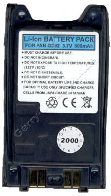 Akku Panasonic GD92 blau LI-Ion 600 mAh 6mm