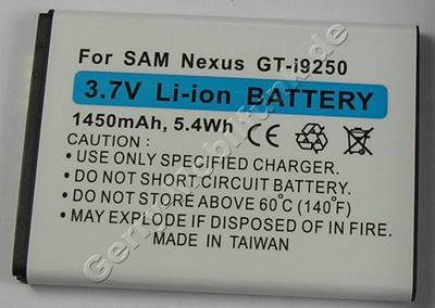 Akku Samsung Galaxy Nexus Li-Ion 1450mAh 3,7Volt 5,4Wh