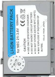 Akku NEC 21i  1250mAh Li-Ion 3,6V 12,5mm