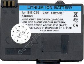 Akku Siemens MCT62 LiIon 780mAh 3,6V 7mm 