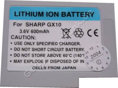 Akku fr Sharp GX-20 LiIon 600mAh