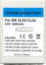 Akku Siemens CL50 LiIon 650mAh 3,6V 6,1mm 