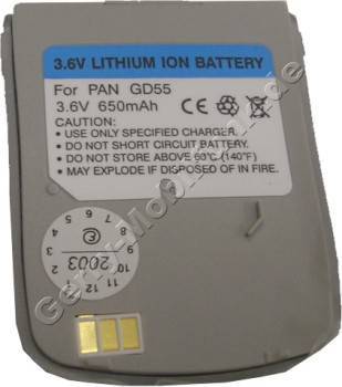 Akku Panasonic GD55 silber LiIon 650mAh 6,5mm