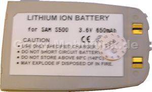Akku Samsung SGH S500 silber Li-Ion 650 mAh 6,5mm