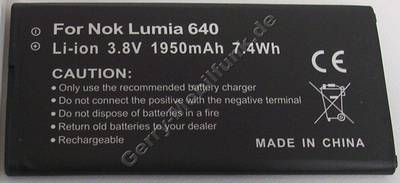 Akku Microsoft Lumia 640 ( DS ) 3,8Volt 1950mAh 7,4 Wh Zubehrakku vom Markenhersteller