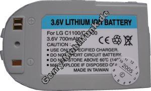 Akku LG C1300 LiIon 700mAh 3,6V 7,6mm silber