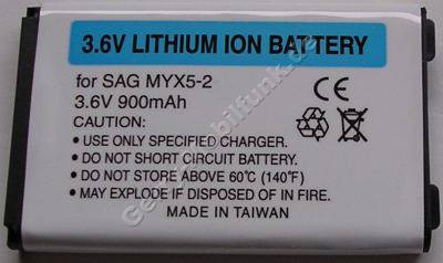 Akku fr Sagem MyX-5-2v Li-Ion 900mAh 5,7mm