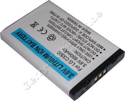 Akku LG C3320 LiIon 650mAh 3,6V 5,6mm  2,8Wh (entspricht LGTL-GKIP-1000)