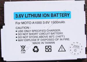 Akku Motorola A1000 LI-Ion 1500mAh 4,8mm 3,6Volt