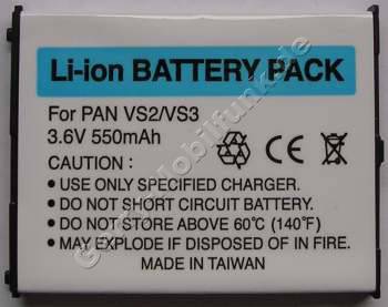 Akku Panasonic VS3 LiIon 550mAh 3,6V 4,6mm
