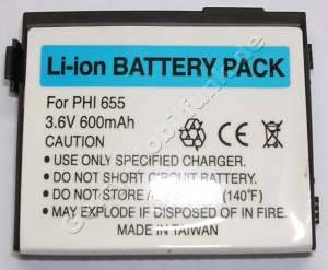 Akku Philips 655 LiIon 600mAh 3,6V 5,6mm
