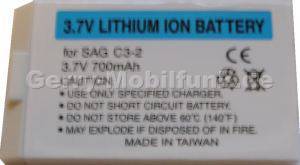 Akku f�r Sagem MyZ-55 Li-Ion 700mAh 5,4mm