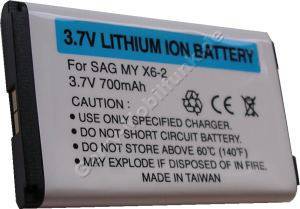 Akku f�r Sagem MyC6-2 Li-Ion 700mAh 5,6mm
