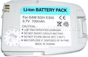Akku Samsung SGH E350 (entspricht BST4208ESCSTD) Li-Ion 700mAh 3,6V 7,5mm