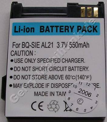 Akku BenQ-Siemens AL21 LiIon 550mAh 3,7V 5,2mm ca. 20g