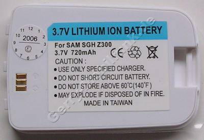 Akku Samsung SGH ZM60 (entspricht BST4309VEC STD) Li-ion 3.7V 720mAh 7mm ca.24g perlmutt