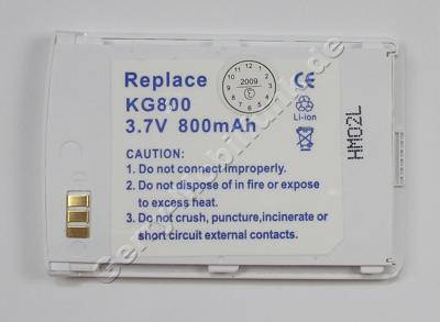 Akku LG KG800 Chocolate weiss LiIon 800mAh 3,7V 5,4mm