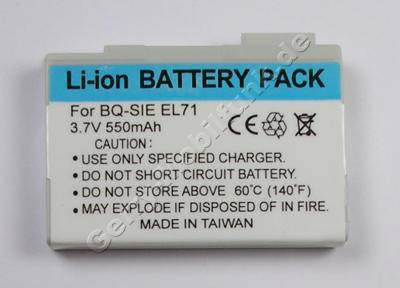 Akku BenQ-Siemens EL71 LiIon 550mAh 3,7V 6,2mm ca. 15g