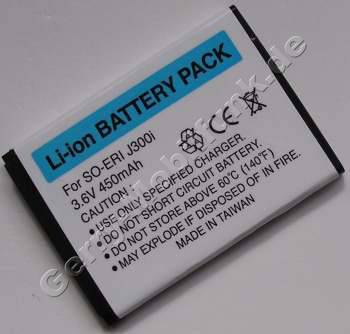 Akku SonyEricsson J300i (entspricht BST-36) LiIon 450mAh 4,5mm 