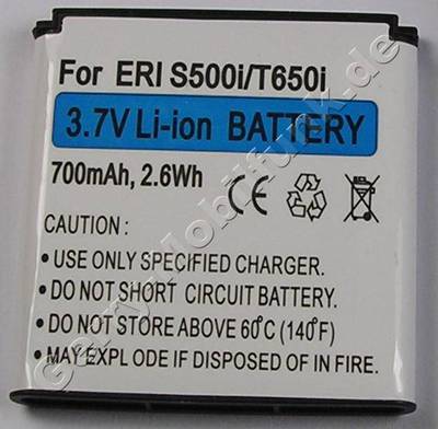 Akku SonyEricsson Xperia X10 Mini (entspricht BST-38) LiIon 700mAh 5,4mm 