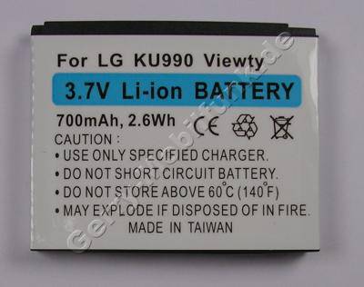 Akku LG KM900 Arena LiIon 700mAh 3,7V 5,6mm ca. 23g Zubehrakku (entspricht LGIP-580A, SBPL0091101)