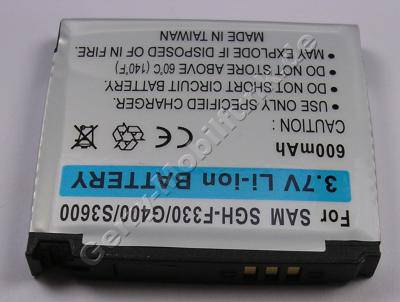 Akku Samsung GT-S3600 Li-Ion 600mAh 3,7V 5,3mm (entspricht AB533640CECSTD)