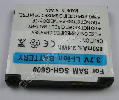 Akku Samsung SGH G600 (entspricht AB533640AECSTD) LiIon 650mAh 3,7Volt Akku vom Markenhersteller