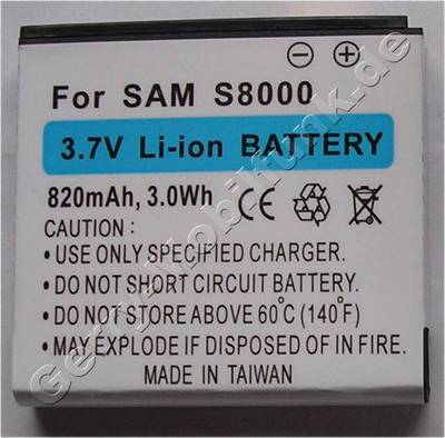 Akku Samsung Jet S8000 (entspricht EB664239HUCSTD) 3,0Wh Li-Ion 820mAh 3,7V
