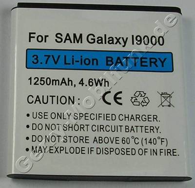 Akku Samsung GT-i9003 Galaxy S (entspricht EB575152VUCSTD) 4,6Wh Li-Ion 1500mAh 3,7V