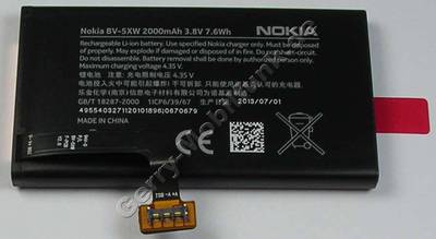 Akku BV-5XW Nokia Lumia 1020 original battery 2000mAh 3,8Volt 7,6Wh