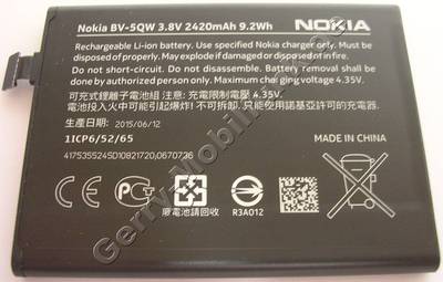 BV-5QW original Akku Nokia Lumia 930 BATTERY 2420 GLOBAL EE&A TW RU BR