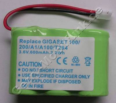 Akku fr Siemens Gigaset A100 NiMh 600mAh 3,6V