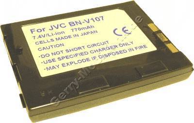 Akku JVC GR-DVP3 Daten: 850mAh 7,4V LiIon 8mm schwarz (Zubeh�rakku vom Markenhersteller)