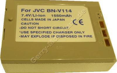 Akku JVC GR-DVP1 Daten: 1700mAh 7,4V LiIon 15mm silber (Zubeh�rakku vom Markenhersteller)