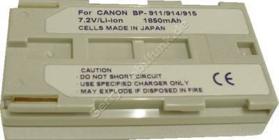 Akku CANON XL1 BP-915 Daten: Li-Ion 7,2V  1850 mAh, silber 20,5mm (Zubehrakku vom Markenhersteller)