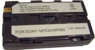Akku SONY NP-F550 NP-F530 -Version bis 2002 Daten: LiIon 7,2V 2200mAh dunkelgrau 20,5mm (Zubehörakku vom Markenhersteller)