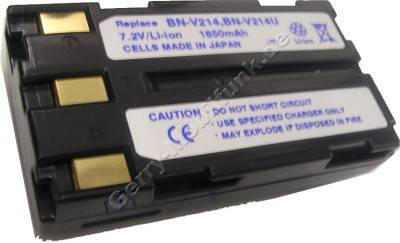 Akku JVC BN-V214 dunkelgrau  Daten: 1850mAh 7,2V LiIon 20,6mm (Zubeh�rakku vom Markenhersteller)