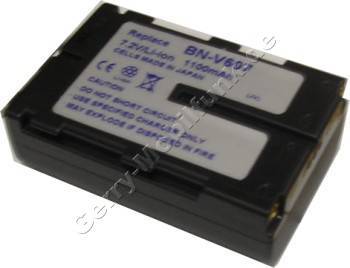 Akku JVC BN-V607 dunkelgrau Daten: 1100mAh 7,4V LiIon 19,5mm (Zubeh�rakku vom Markenhersteller)