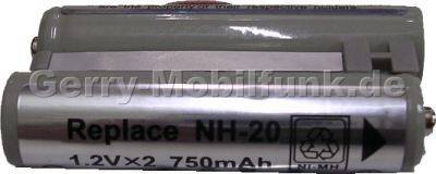 Akku Fujifilm NH-20 Daten: 750mAh 2,4V NiMH 10,3mm grau (Zubehrakku vom Markenhersteller)