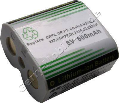 Akku CR-P2 LiIon 600mAh 6 Volt (ersetzt: Photo-Lithium-Batterie CRP2, CR-P2)