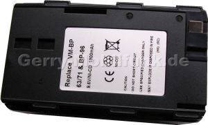 Akku HITACHI VM-2500 Daten: NiCd 9,6V 1700 mAh 49,5mm schwarz (Zubeh�rakku vom Markenhersteller)