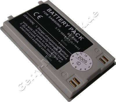 Akku SAMSUNG SB-P90A Daten: LiIon 3,7V 900mAh 8,9mm silber (Zubeh�rakku vom Markenhersteller)