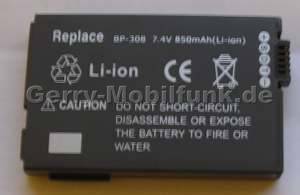 Akku CANON BP-308 LiIon 7,4 Volt 850mAh grau metallic (Zubeh�rakku vom Markenhersteller)