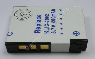 Akku Kodak Klic-7002 Daten: 600mAh 3,7V LiIon 6,1mm (Zubehrakku vom Markenhersteller)