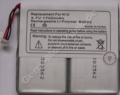 Akku fr Fujitsu Loox 600 Li-Polymer 3,7V 1700mAh 3,7mm dick ca.35g (Akku vom Markenhersteller, nicht original)