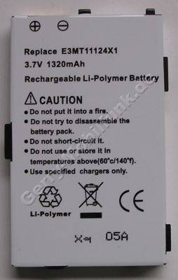 Akku fr MITAC Mio A700 (E3MT11124X1) LiIon 3,7V 1320mAh ca.33g (Akku vom Markenhersteller, nicht original)