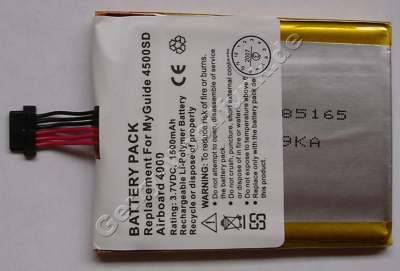 Akku fr Typhoon MyGuide-4000 Li-Polymer 3,7V 1500mAh ca.30g (Akku vom Markenhersteller, nicht original)