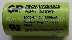 Akku Zelle GP 900DH Mono Ni-MH 1,2V 9000mAh 59mm d=33mm